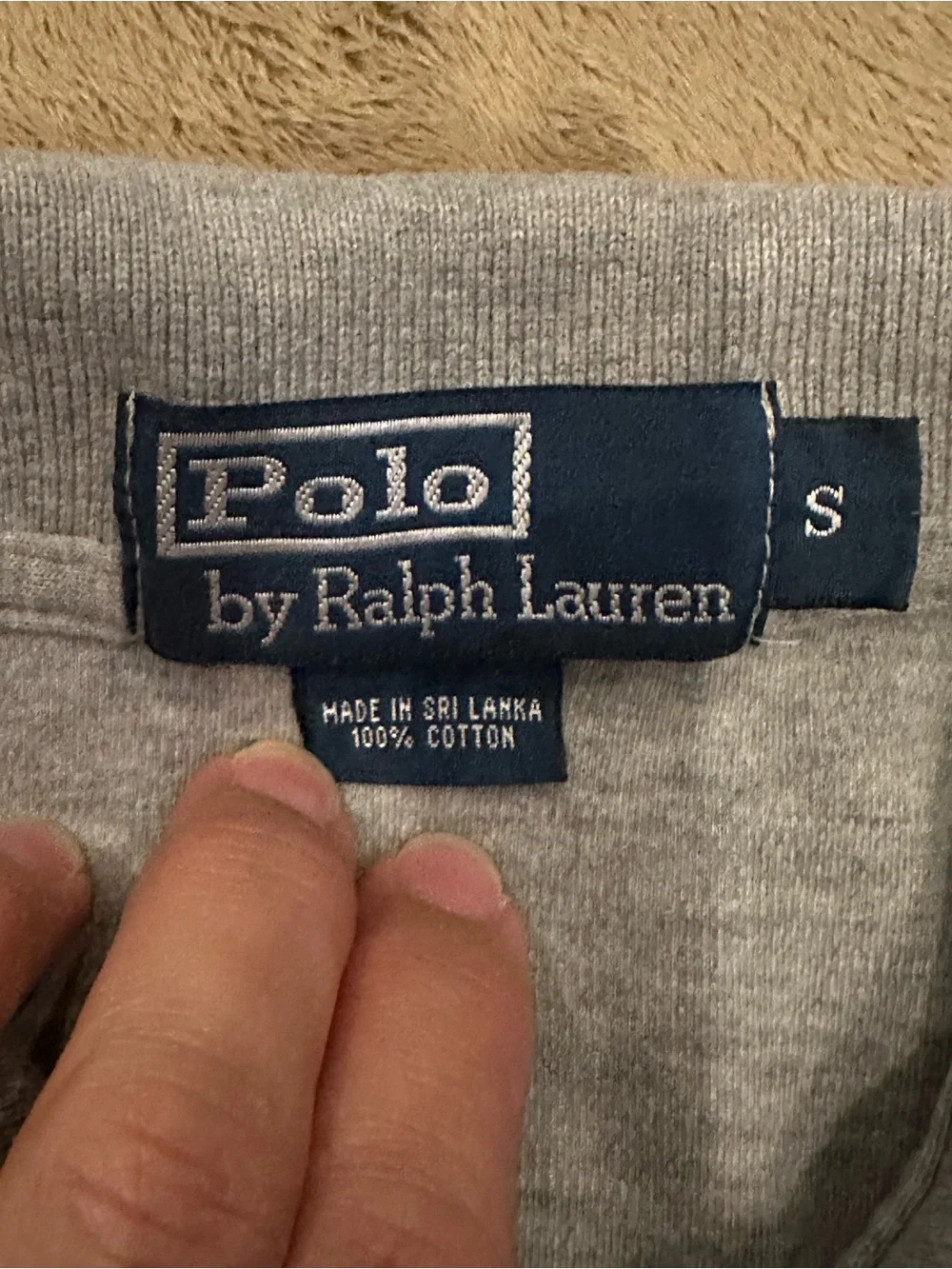 Polo Ralph Lauren Gray Cotton Polo Shirt Men’s Size Small